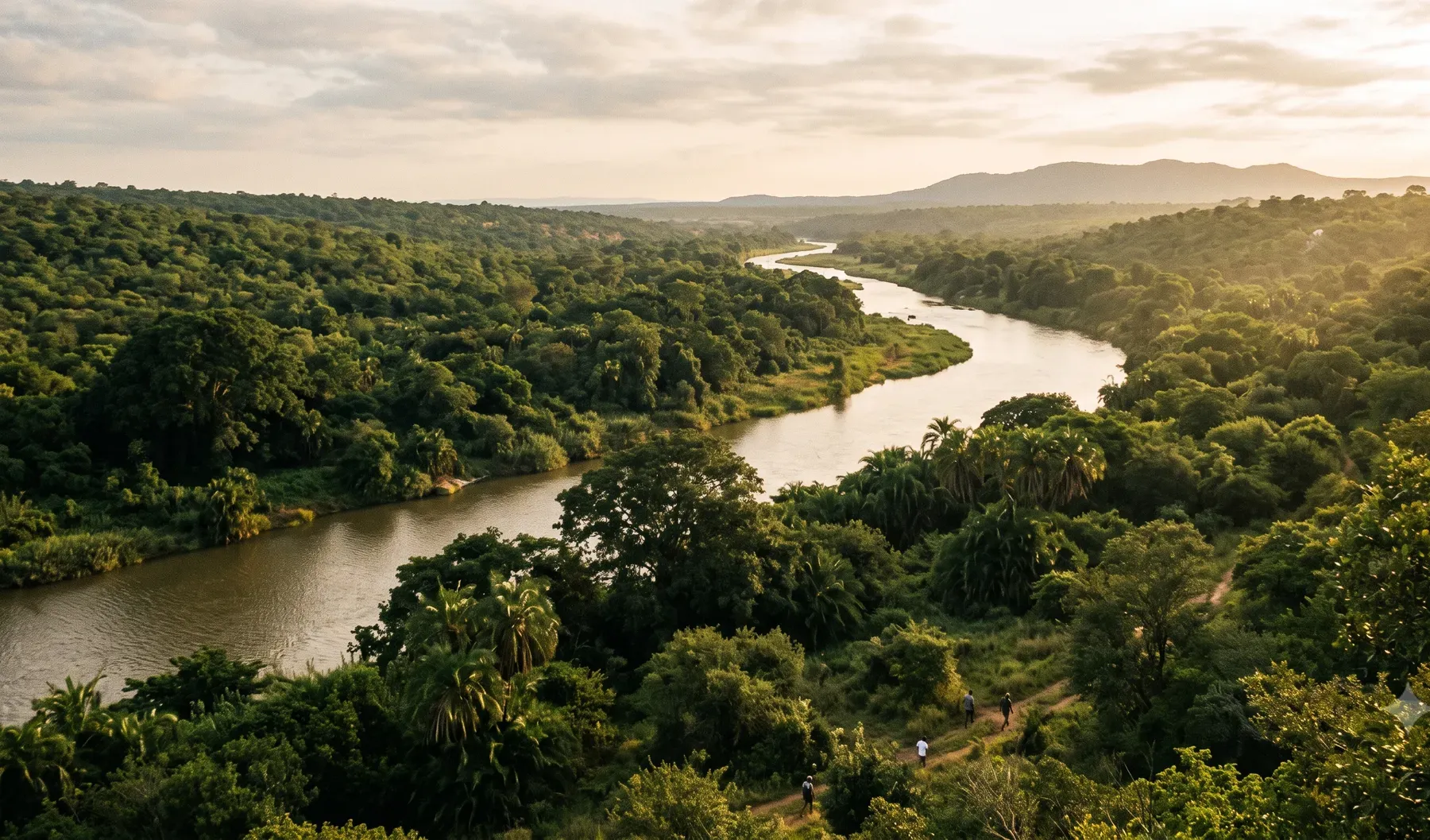 A Lowveld subtropical river valley near the Crocodile River with dense green vegetation.